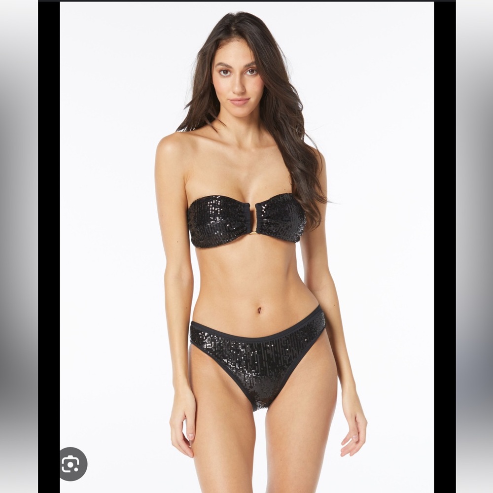 Vince Camuto NWT Black Sequin Bikini